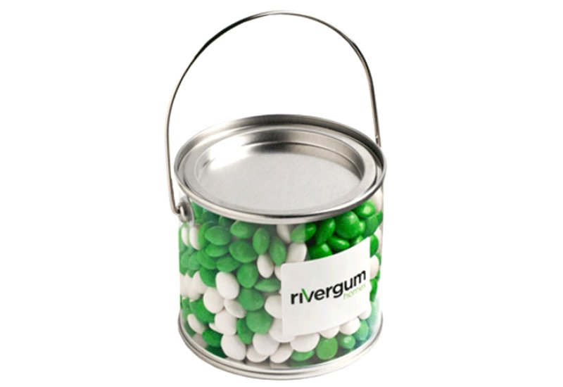 Medium PVC Bucket filled with Chewy Fruits (SKITTLE LOOK ALIKE) 400G