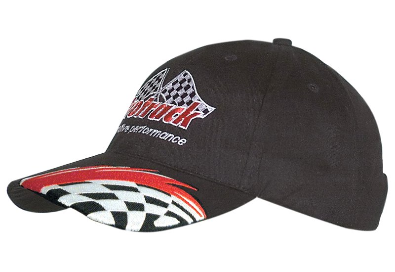 Brushed Heavy Cotton Cap With Swoosh/Checks Embroidery
