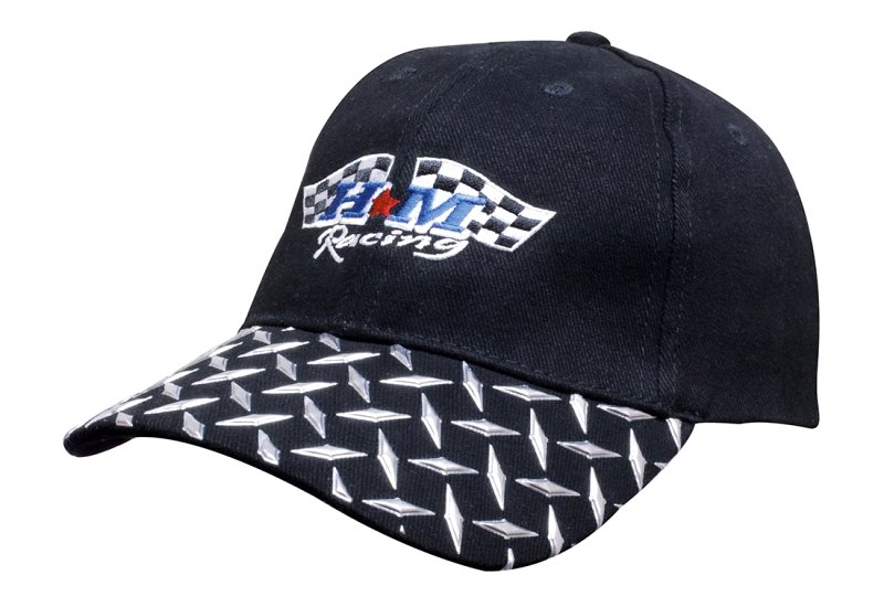 Brushed Heavy Cotton Cap With Checker Plates On Peak