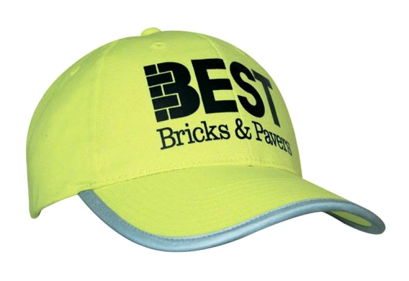Luminescent Safety Cap with Reflective Trim