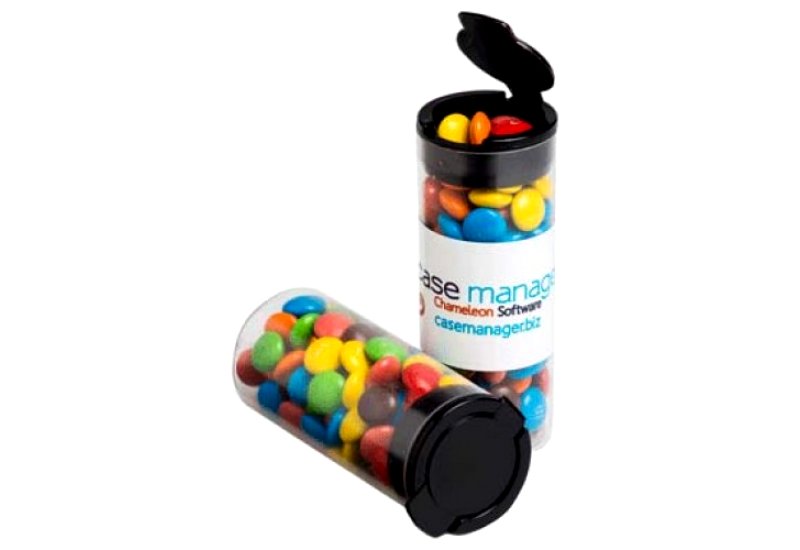 Flip Lid Tube filled with M&Ms 35g