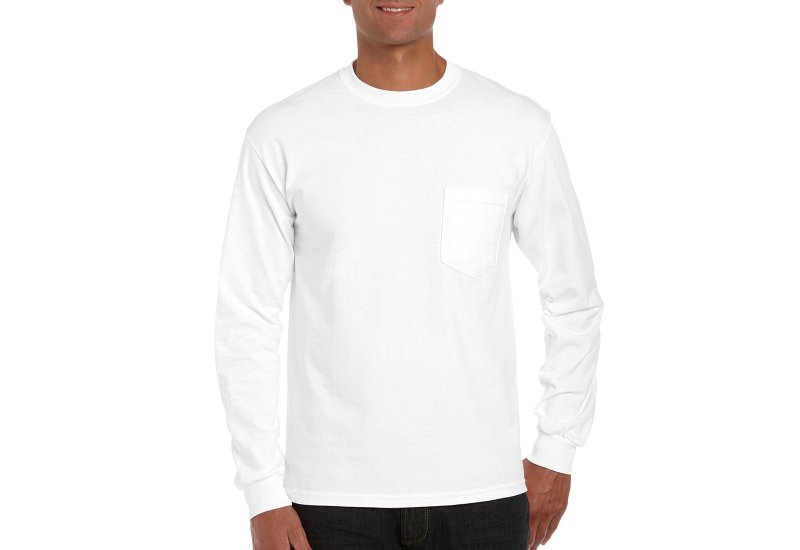 Gildan Men's Classic Long Sleeve Pocket T-Shirt