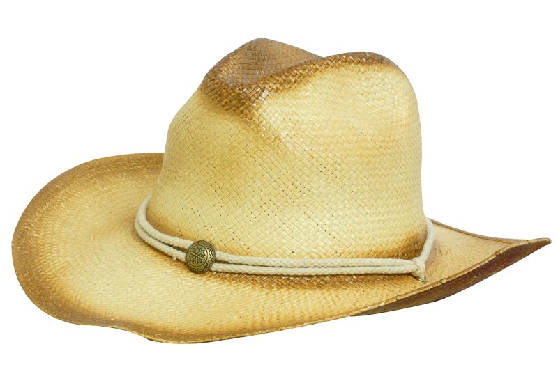 Sprayed Cowboy Straw Hat With String Band