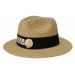 Natural Madrid Style String Straw Hat with material under brim