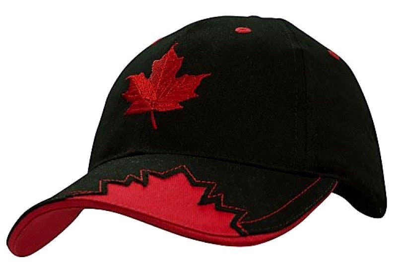Brushed Heavy Cotton with Maple Leaf Insert on Peak