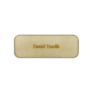 Complete Magnetic Wooden Badge 