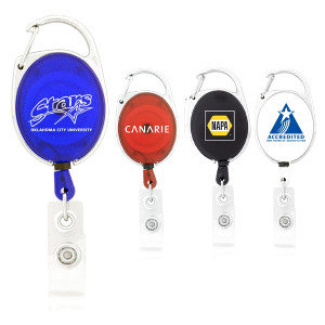 Retractable Badge Holder with Carabiner Clip 