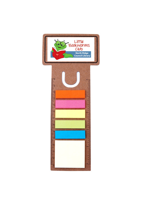 Business Card Bookmark / Ruler with Noteflags  Image #1 