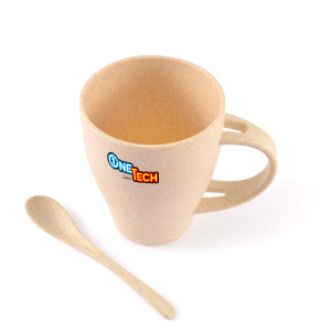 Wheat Fibre Cup and Spoon 