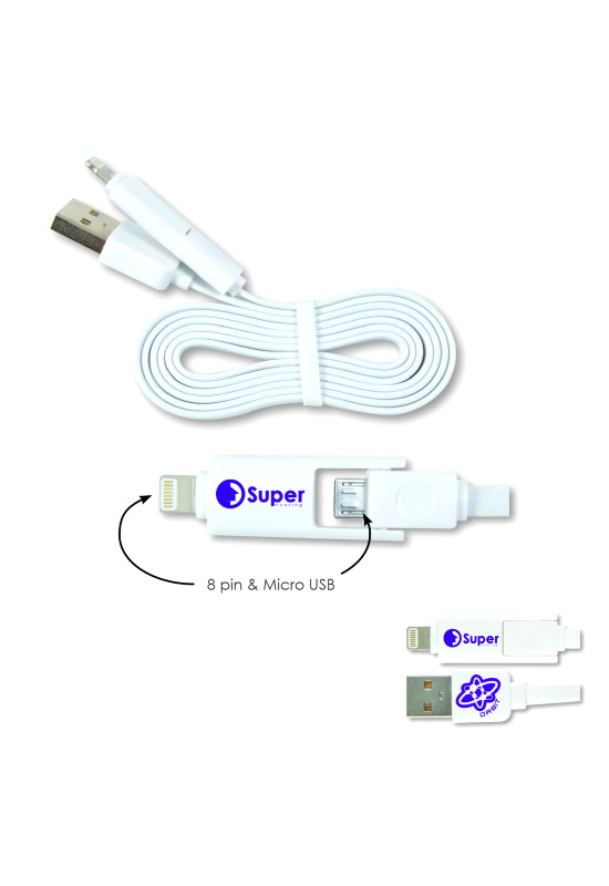 2 in 1 Nifty USB Cable - Micro, 8 Pin  Image #1 