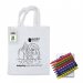 Colouring Short Handle Cotton Bag & Crayons  Image #1