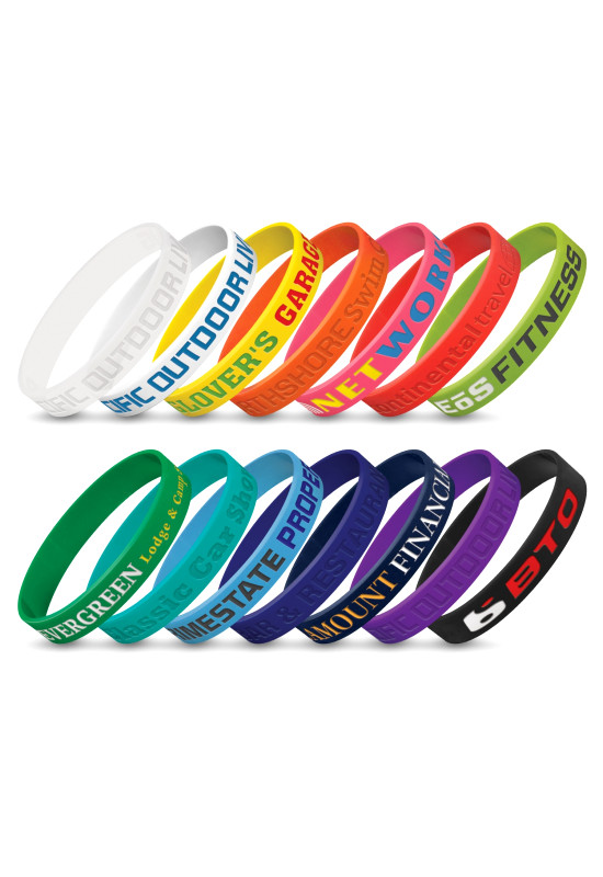 Silicone Wrist Band - Debossed  Image #1 