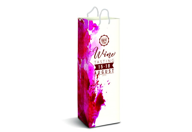 Laminated Paper Wine Bag - Full Colour  Image #1