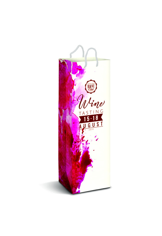 Laminated Paper Wine Bag - Full Colour  Image #1 