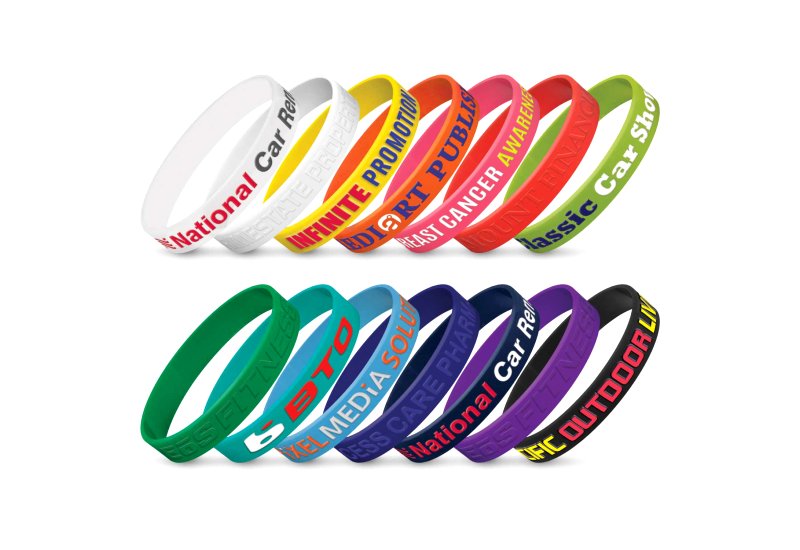 Silicone Wrist Band - Embossed  Image #1
